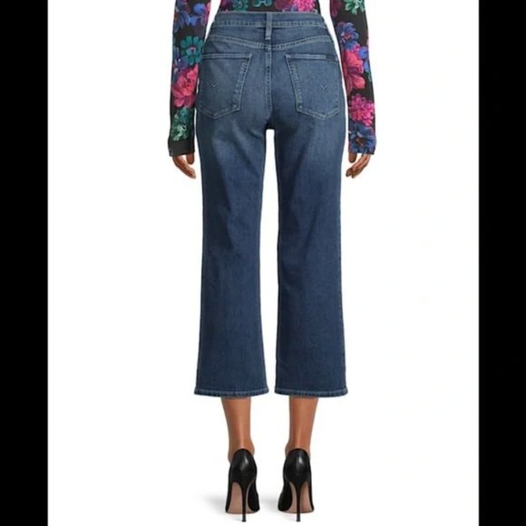 NWT HUDSON Noa JEANS Size 27 Mid Rise Crop Straight Leg in Brynlee Wash Blue NEW - Picture 2 of 16